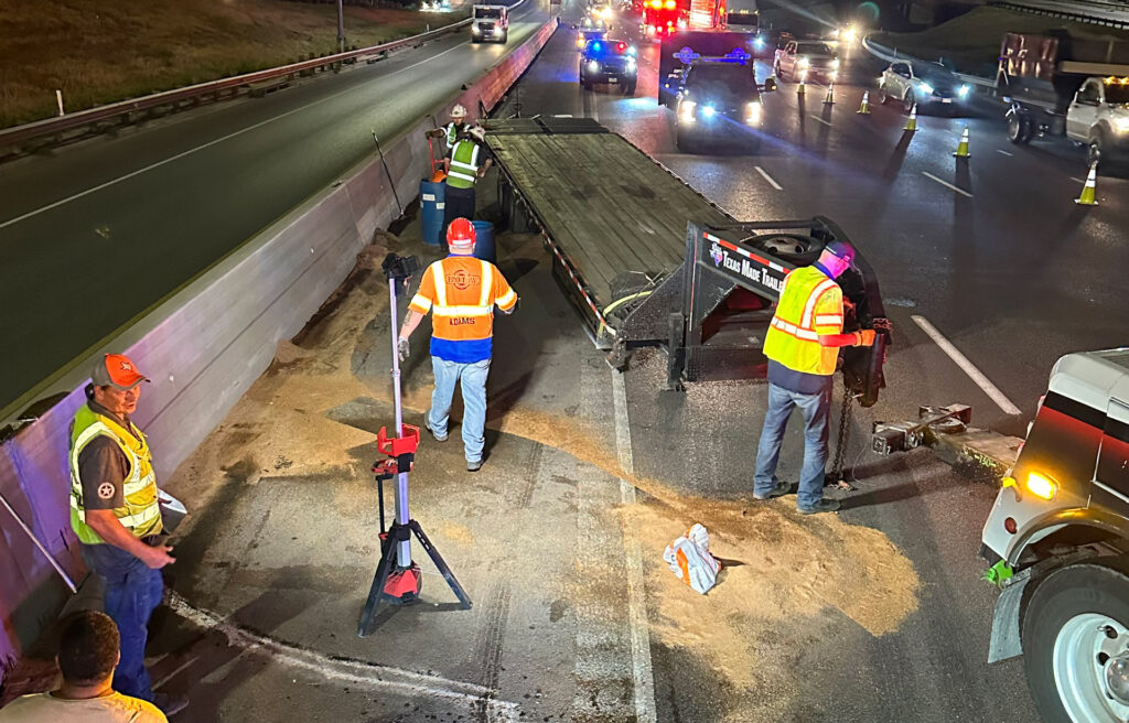 Emergency spill response on highway