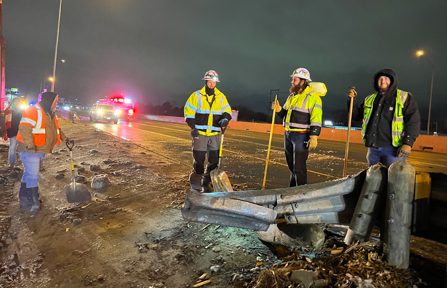Highway spill cleanup for Frisco, Texas
