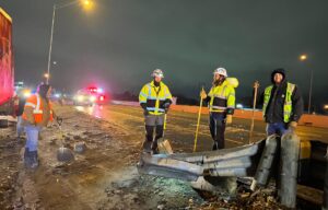 cleanup oil spills after accidents on the highway