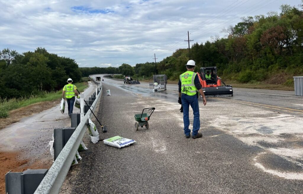 Fuel spill cleanup in Denton County with Hazmat Incident Management