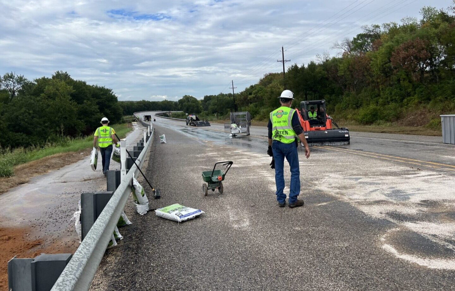 Fuel spill cleanup in Denton County with Hazmat Incident Management